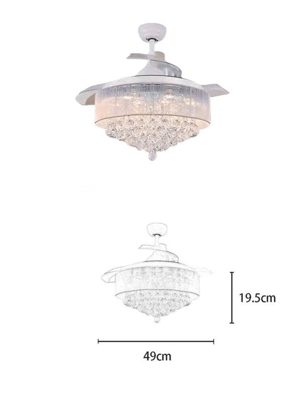 Crystal Invisible Fan Light