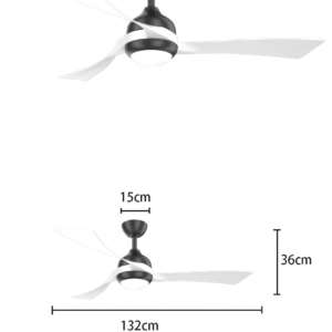 52-inch 5-Blade DC Motor Wood-Grain Fan Light - Image 2