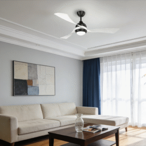 52-inch 5-Blade DC Motor Wood-Grain Fan Light