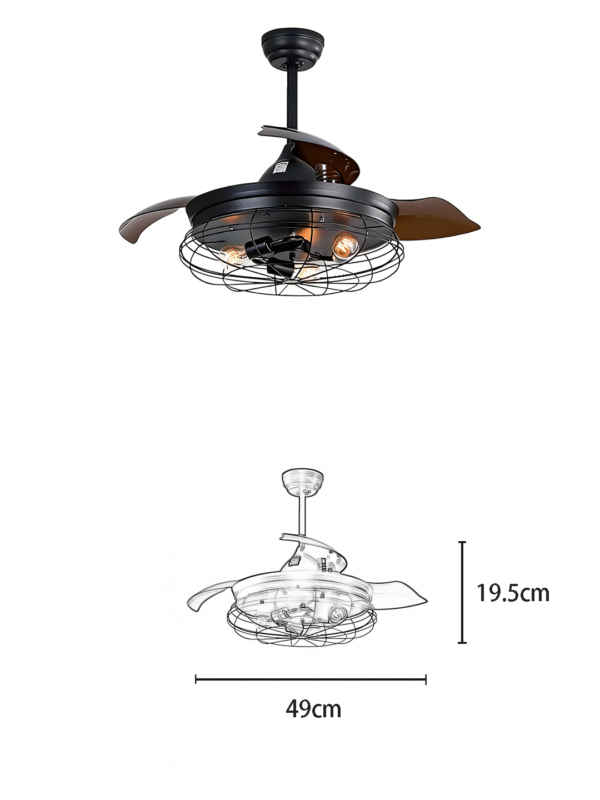 Industrial Mesh Fan Light