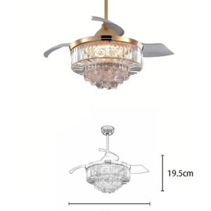 Crystal Luxury Fan Light - Image 2