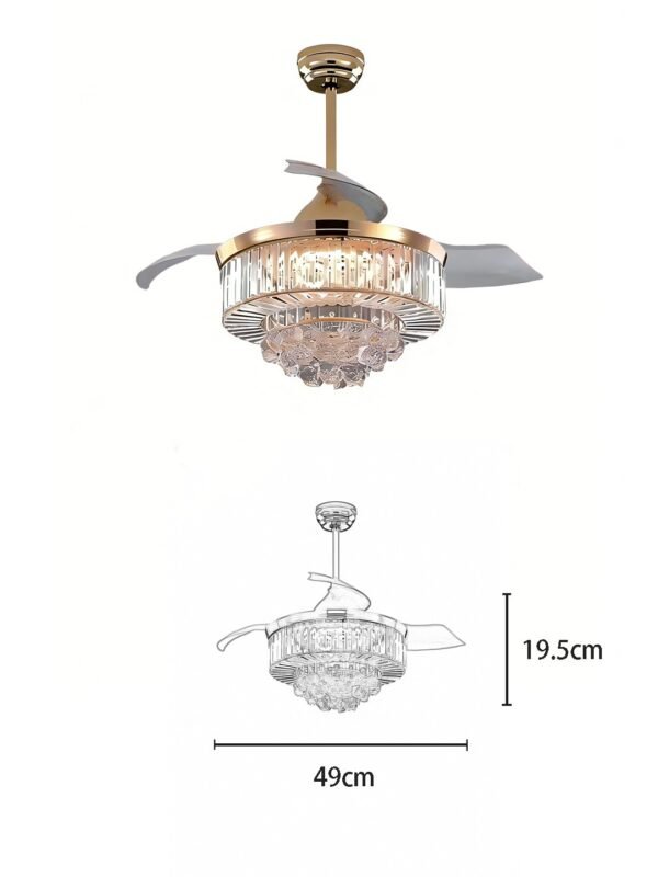 Crystal Luxury Fan Light