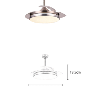 Minimalist Silver Fan Light - Image 2