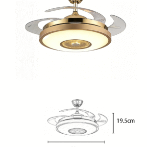 Gold Luxury Invisible Fan Light - Image 2
