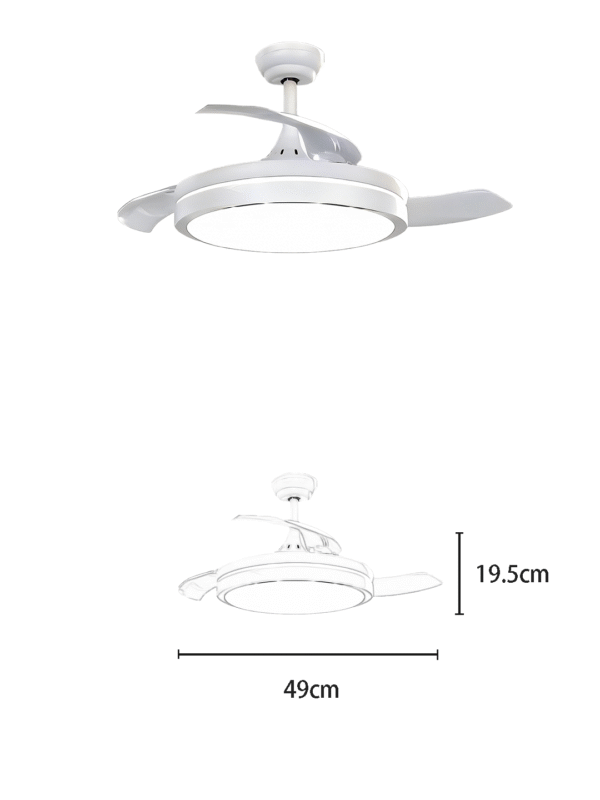 Minimalist White Fan Light