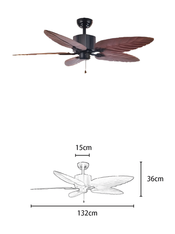 Red Leaf 52-inch DC Motor Fan Light