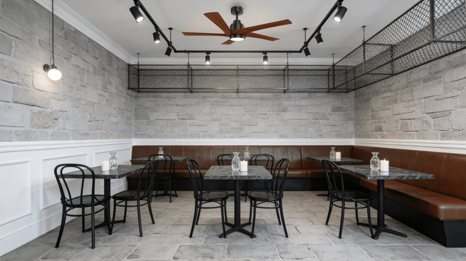 Minimalist Light Luxury 52-inch 5-Blade DC Motor Wooden Fan Light - Image 1