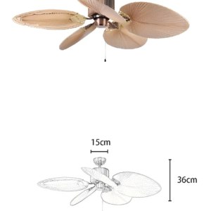 Palm Leaf 52-inch DC Motor Fan Light - Image 2