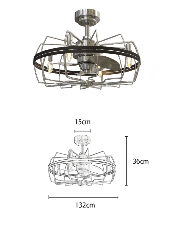 Vintage Iron 23-inch DC Motor Fan Light