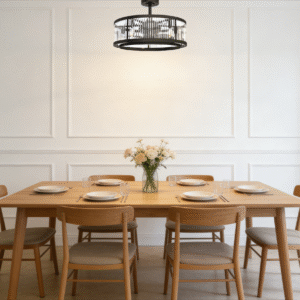 Light Luxury Crystal 23-inch DC Motor Fan Light