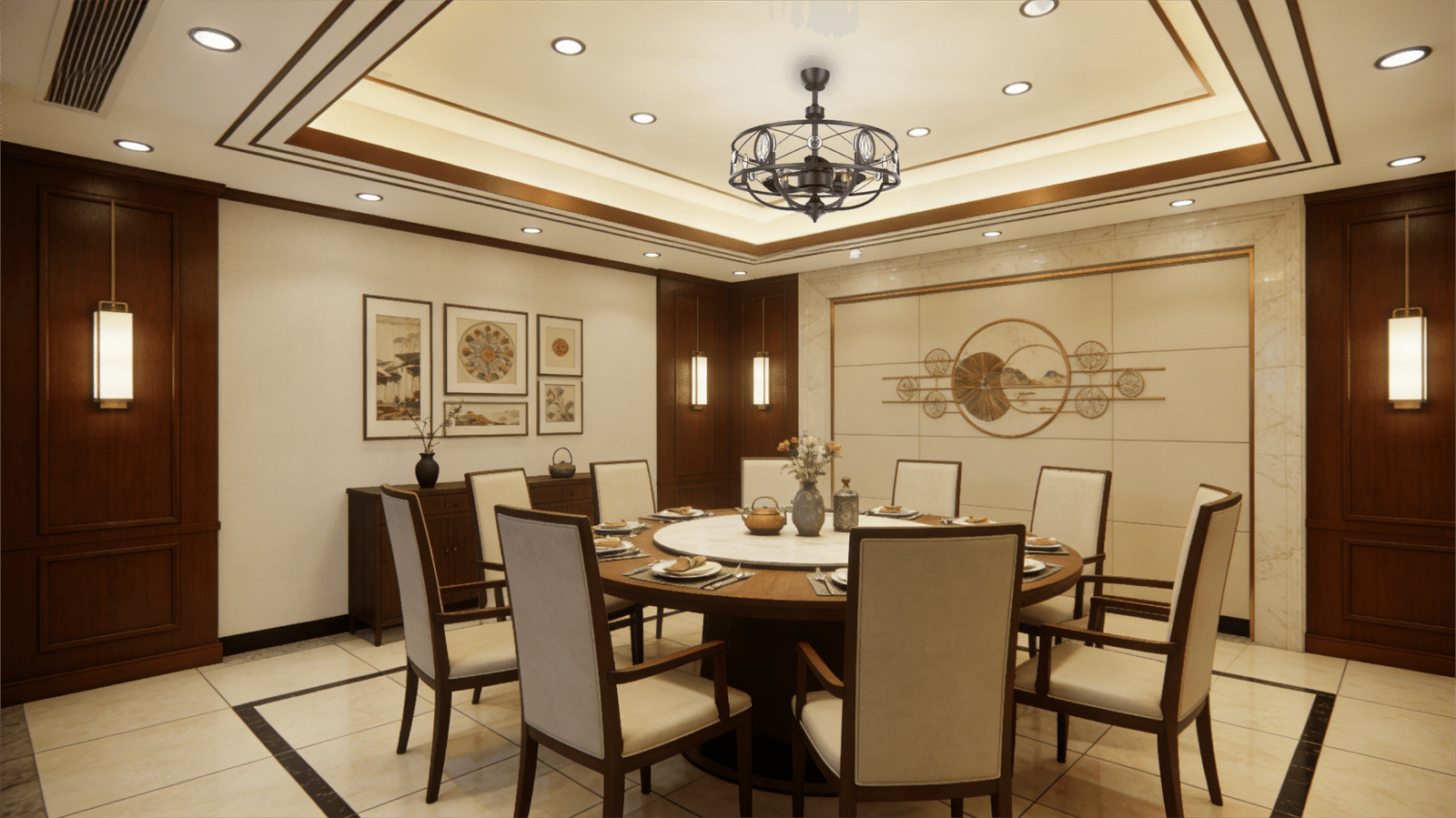 Industrial Retro 29-inch DC Motor Metal Frame Fan Light - Image 1