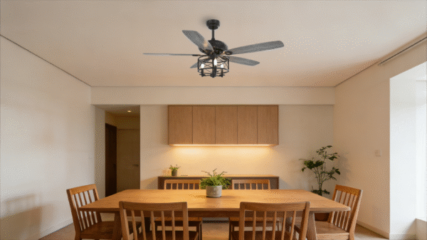 Vintage Metal Frame 52-inch AC Motor Fan Light