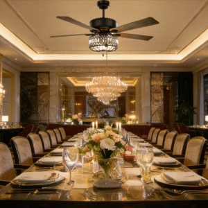 Crystal Light Luxury 52-inch AC Motor Fan Light