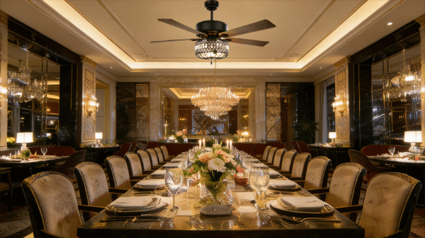 Crystal Light Luxury 52-inch AC Motor Fan Light