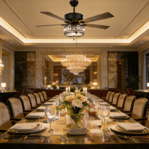 Crystal Light Luxury 52-inch AC Motor Fan Light