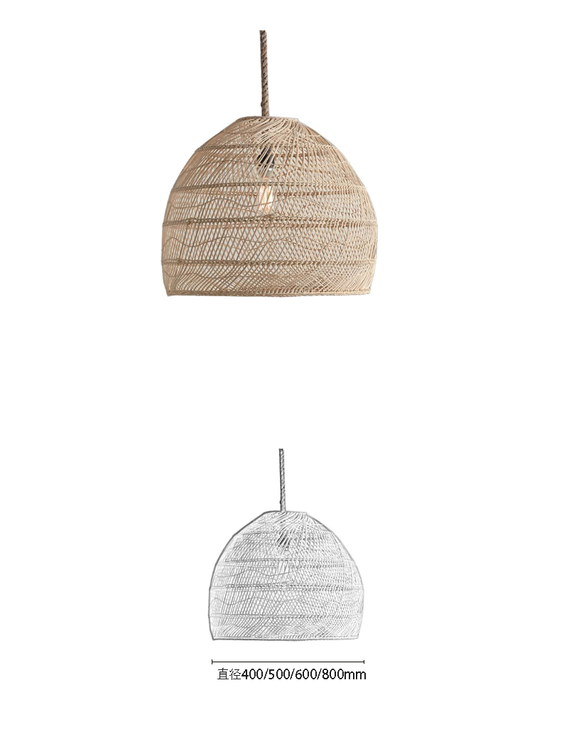 Rattan Dome E27 Pendant Light - Image 2