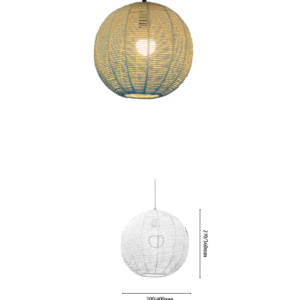 Gradient Rattan Spherical Pendant Light - Image 2