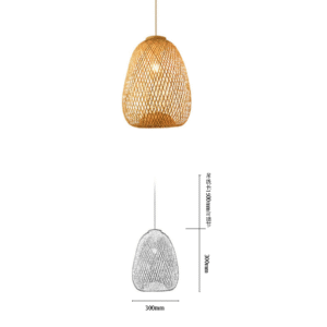 Bamboo Mesh Lantern Pendant Light - Image 2