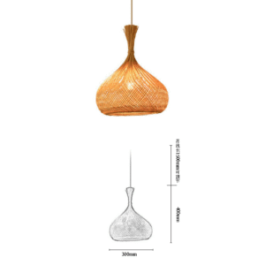 Bamboo Tied-Mouth Gourd Pendant Light - Image 2
