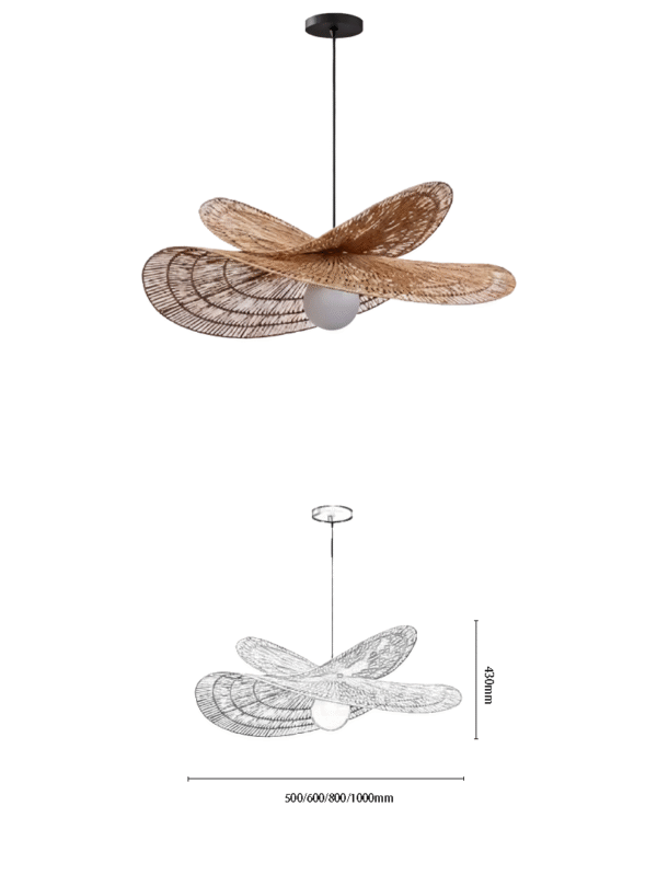 Rattan Butterfly-Wing Artistic Pendant Light
