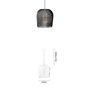 Rattan Textured Spherical E27 Pendant Light - Image 2