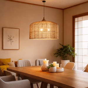 Natural Rattan Hand-Woven Pendant Light