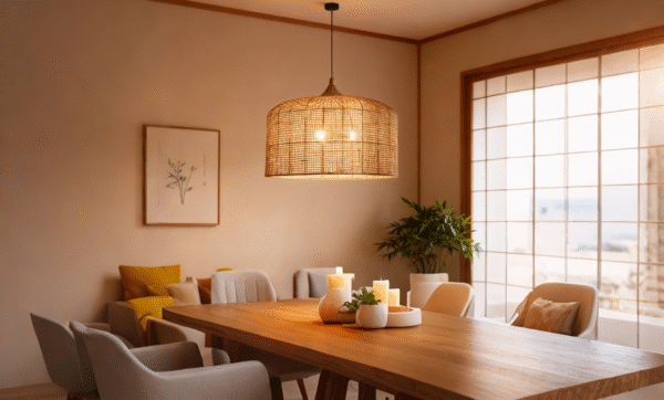 Natural Rattan Hand-Woven Pendant Light