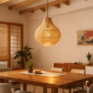 Rattan Onion E27 Pendant Light