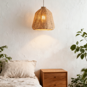 Rattan Bell E27 Pendant Light