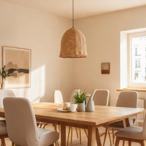 Rattan Honeycomb Bell Pendant Light