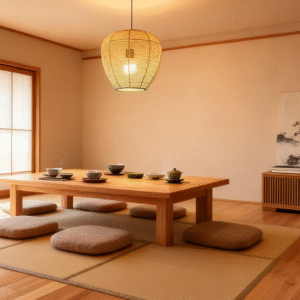 Gradient Rattan Lantern Pendant Light