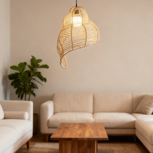 Rattan Conch E27 Pendant Light