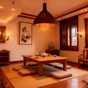 Dark Brown Rattan Conical E27 Pendant Light