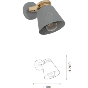 Modern Gray & Gold Wall Light - Adjustable Angle, Decorative Sconce for Contemporary Home Interiors - Image 2