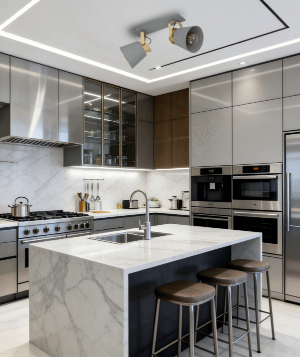 Minimalist 2-Head Gray-Gold light - Functional Accent Lamp for Contemporary Rooms