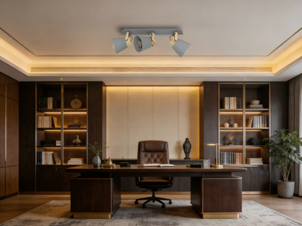 Minimalist 3-Head Gray-Gold light - Functional Accent Lamp for Contemporary Rooms