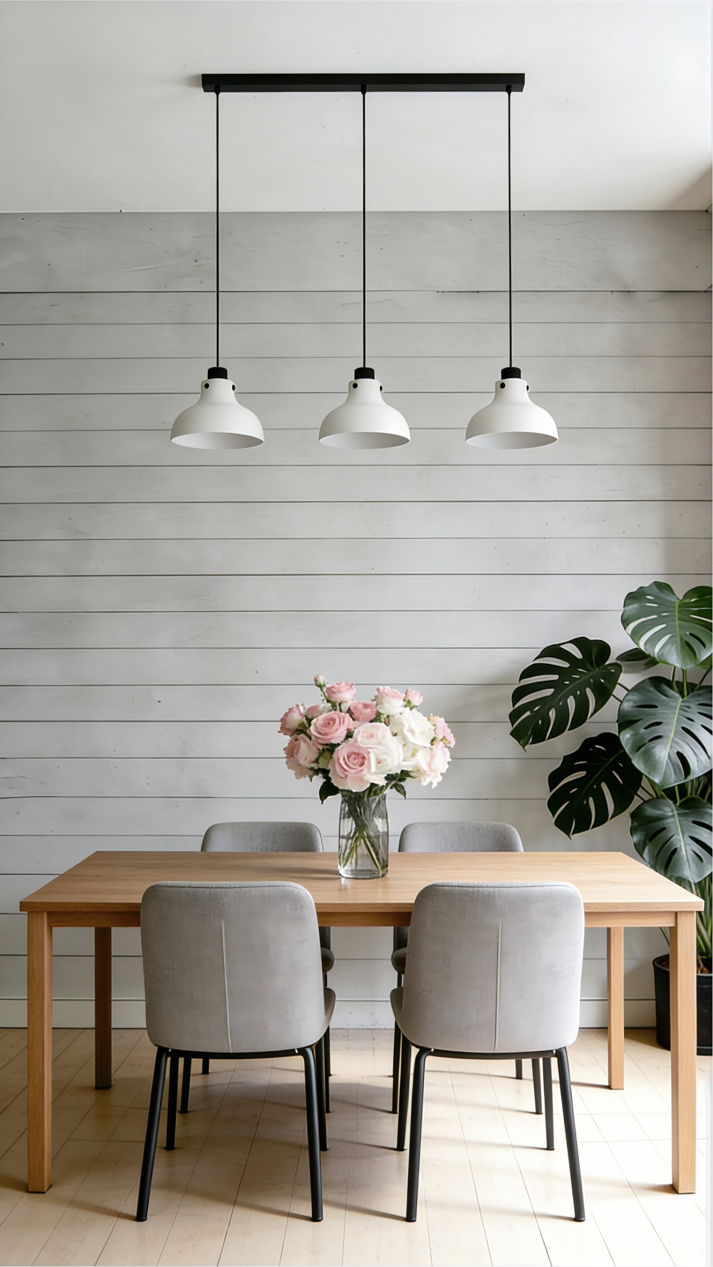 Minimalist 3-Head Hemisphere Pendant Light - Sleek Design, Functional Ceiling Lamp for Living & Dining Spaces - Image 1