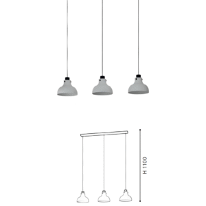 Minimalist 3-Head Hemisphere Pendant Light - Sleek Design, Functional Ceiling Lamp for Living & Dining Spaces - Image 2
