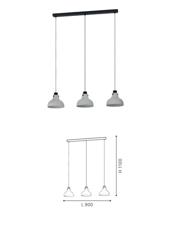 Minimalist 3-Head Hemisphere Pendant Light - Sleek Design, Functional Ceiling Lamp for Living & Dining Spaces