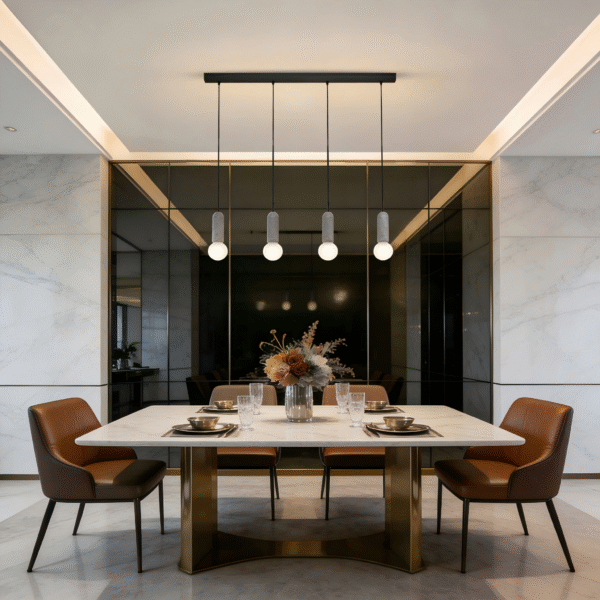 Minimalist 4-Head Ball Pendant Light - Understated Style, Functional Ceiling Lamp for Living Areas