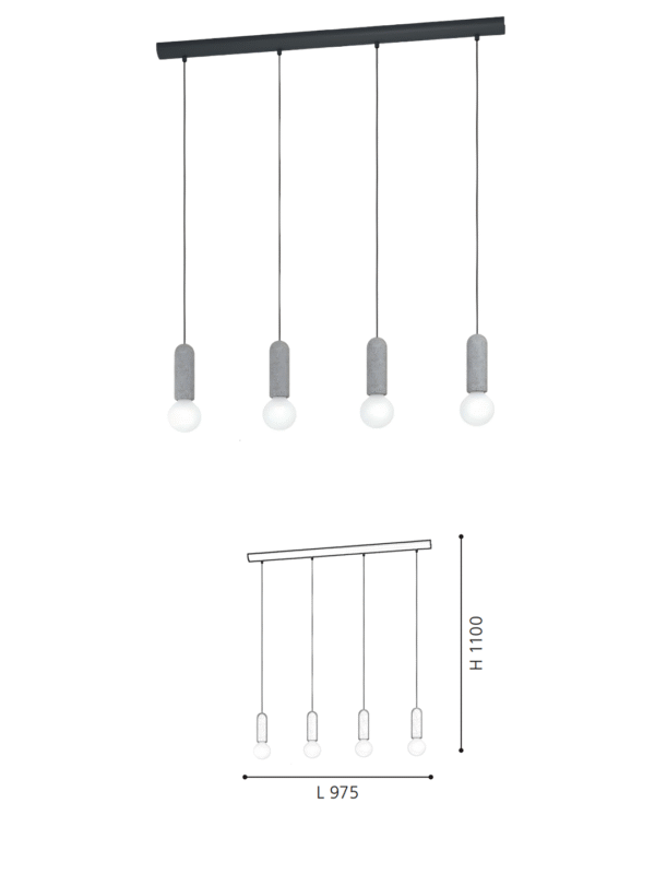 Minimalist 4-Head Ball Pendant Light - Understated Style, Functional Ceiling Lamp for Living Areas