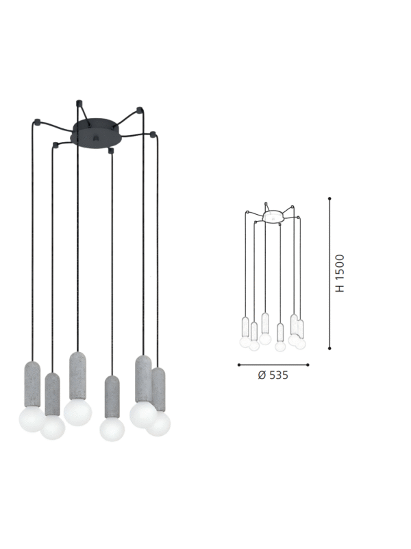 Minimalist Multi-Head Ball Pendant Light - Understated Style, Functional Ceiling Lamp for Living Areas