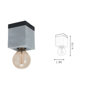 Minimalist Concrete Ceiling Light -Decorative Ceiling Lamp for Contemporary Rooms - Image 2