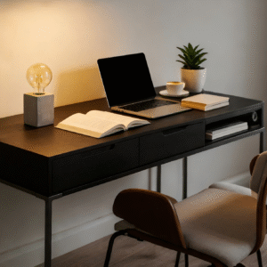 Ceramic Table Lamp (L90×H130) - Retro Globe Bulb, Decorative Lamp for Contemporary Rooms