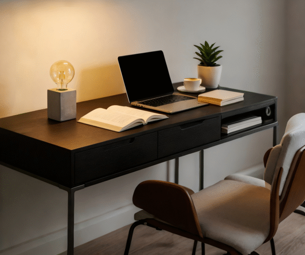 Ceramic Table Lamp (L90×H130) - Retro Globe Bulb, Decorative Lamp for Contemporary Rooms