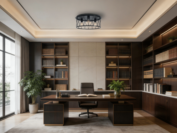 Minimalist Black Steel 3-Head Ceiling Light - Decorative Lamp for Contemporary Living Areas