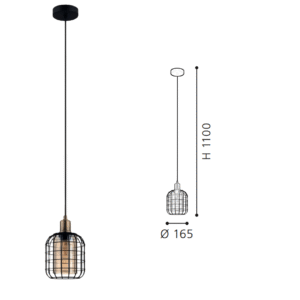 Minimalist Black Steel- Glass Vaporized Pendant Light - Decorative Ceiling Lamp - Image 2