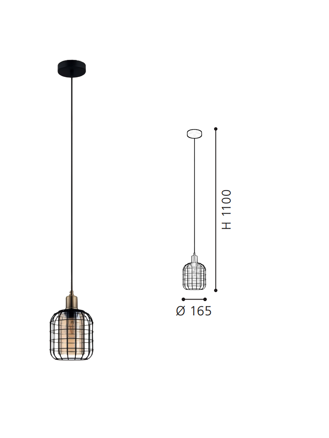Minimalist Black Steel- Glass Vaporized Pendant Light - Decorative Ceiling Lamp - Image 2