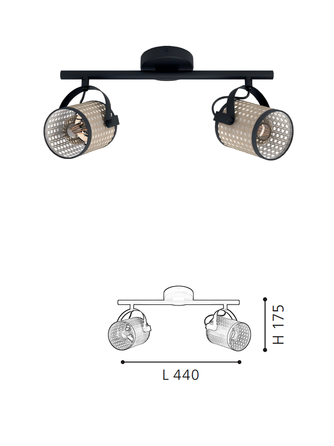 Minimalist 2-Head Natural Style  Ceiling light -  Decorative Lamp for Contemporary Rooms - Image 2