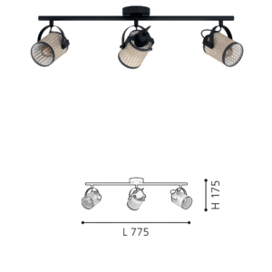 Minimalist 3-Head Natural Style  Ceiling light -  Decorative Lamp for Contemporary Rooms - Image 2